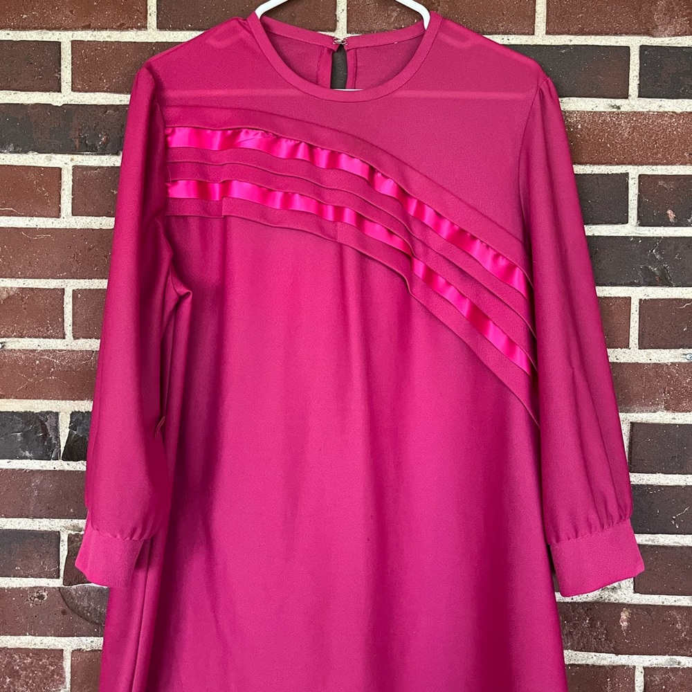 Hot pink vintage shirt/dress